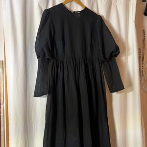 Sophie Rodger’s sheer puff sleeve dress